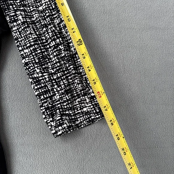 Lauren Ralph Lauren Dress Womens 12 Black White Sheath Stretch 3/4 Sleeve Career - Picture 5 of 13